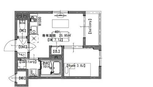 AXIA CITY大阪淡路【4階】の間取り