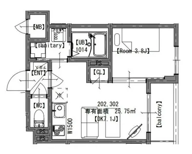 AXIA CITY大阪淡路【3階】の間取り