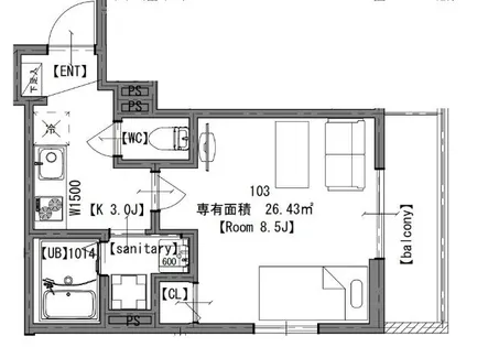 AXIA CITY大阪淡路【1階】の間取り