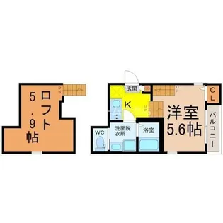 ハーモニーテラス車道【1階】の間取り