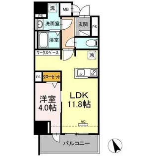 アーデルドルフ東山【405号室】の間取り