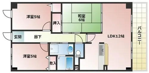 兵庫県尼崎市御園1丁目【マンション】の間取り
