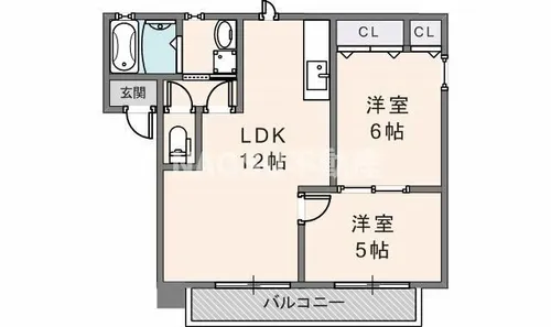 カホルール花園【102号室】の間取り