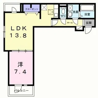 ヒカルサ岸和田畑町【2階】の間取り
