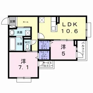 ヒカルサ岸和田畑町【2階】の間取り