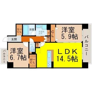 ラトゥール代官町EAST【7階】の間取り