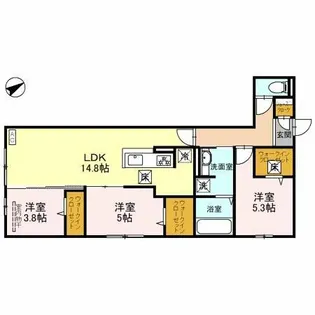 Oeste Casa【1階】の間取り