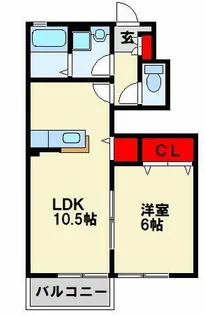 サンハイム浜町【105号室】の間取り