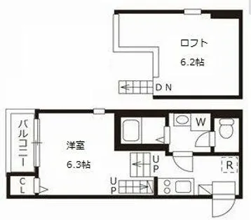 ハーモニーテラス上名古屋【2階】の間取り