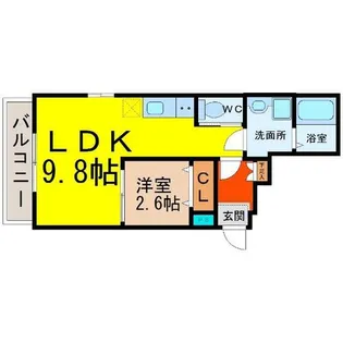 グランテラス新瑞橋【3階】の間取り