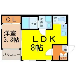 ハーモニーテラス城東町II【2階】の間取り