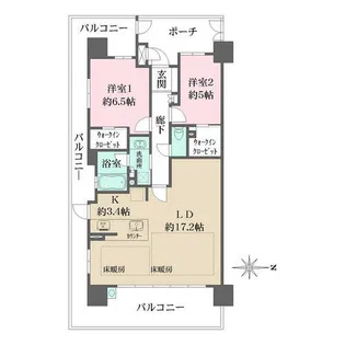 BELISTA西宮北口【6階】の間取り