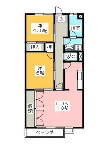 ハイツ聖【3階】の間取り