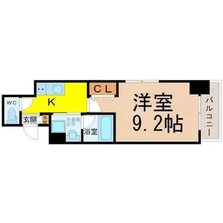 RAFFLE CHIHAYA(ラッフル千早)【6階】の間取り