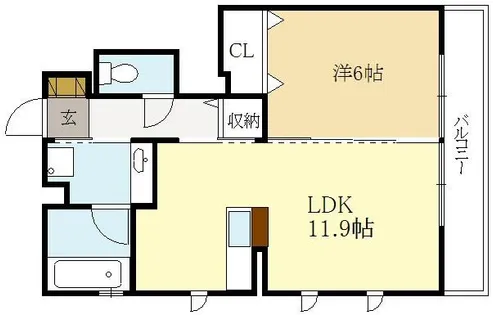 エーデルハイム南端【1階】の間取り