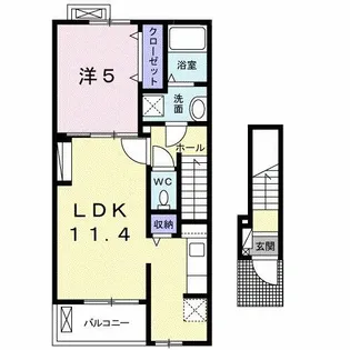 バンブータウン【2階】の間取り
