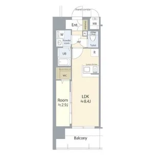 エスリード名古屋サザンプレイス【6階】の間取り