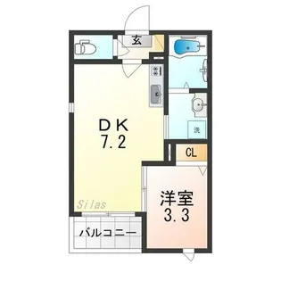ミュゲット東部市場前【3階】の間取り
