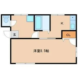 シャトー大物【1階】の間取り