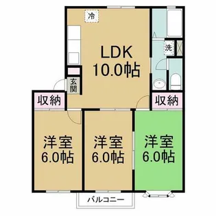 ケーエムハイツ【2階】の間取り