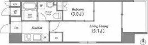 Gramercy Shirakawa Koen【10階】の間取り