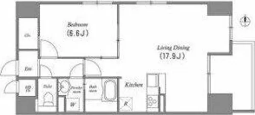 Gramercy Shirakawa Koen【14階】の間取り