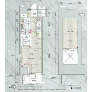 エステムコート名古屋栄デュアルレジェンド【501号室】の間取り