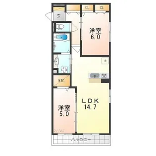 シャブラン【1階】の間取り