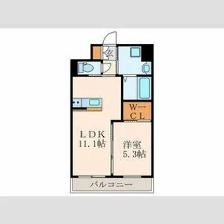 アルゴヴィラージュ天神Ⅱ【11階】の間取り