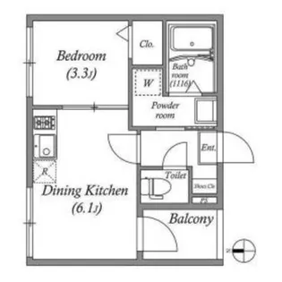 仮)壬生御所ノ内町B【3階】の間取り