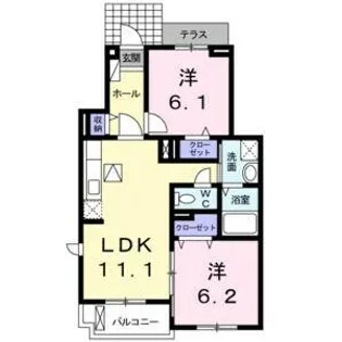 愛知県名古屋市天白区海老山町【アパート】の間取り