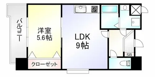 竪町センタービル【9階】の間取り