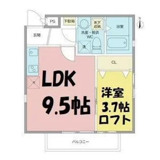 La Via en rose【2階】の間取り