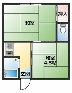 東住吉アパート2【1階】の間取り