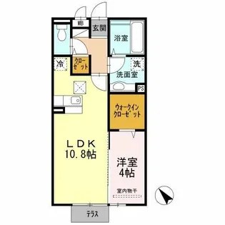 ドゥ リヴェール【1階】の間取り