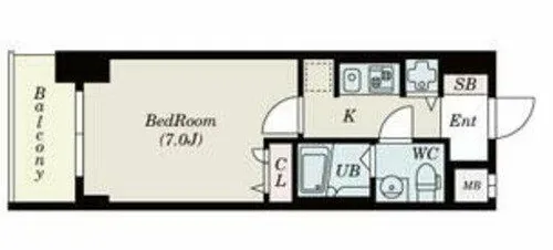 S-RESIDENCE難波Briller【10階】の間取り