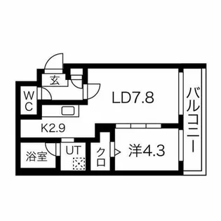 エス.フィールド北23【3階】の間取り