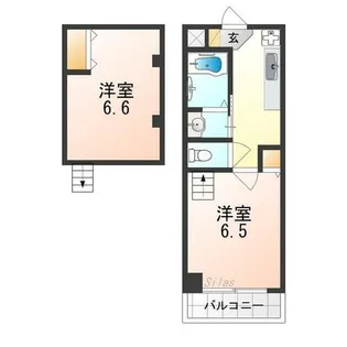 ロジュマン泉佐野【7階】の間取り