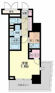 ハビテ靭センターコート【4階】の間取り