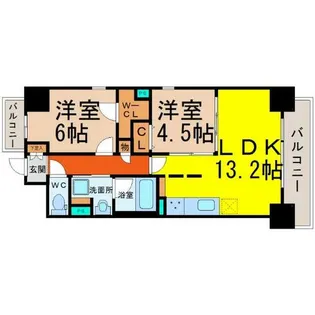 TwinOwls(ツインアウルズ)【8階】の間取り