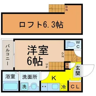 ヴィラ・トゥルヌソル【1階】の間取り