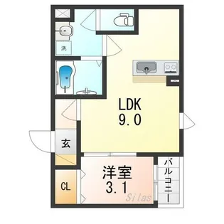 F+style東大阪本庄1号館【2階】の間取り