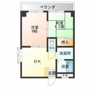 シャトーブラン【1階】の間取り