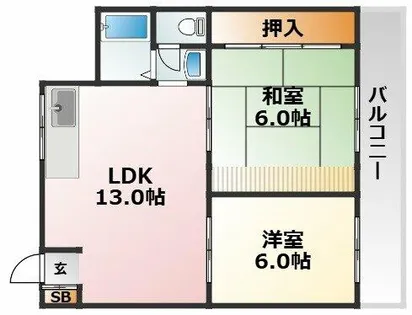 大阪府大阪市東淀川区柴島2丁目【マンション】の間取り