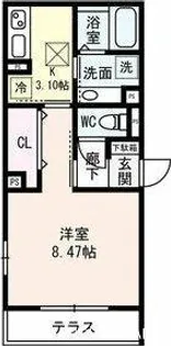 Hermitage羽根(エルミタージュ羽根)【301号室】の間取り