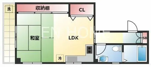 グランデSHⅡ【201号室】の間取り