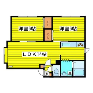 フレンズH2【2階】の間取り