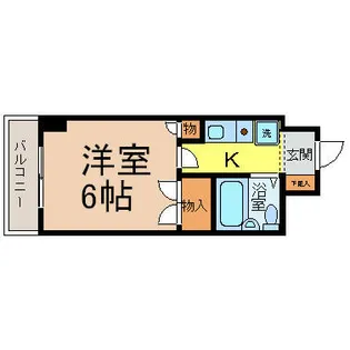 岩井橋ロイヤルハイツ【6階】の間取り