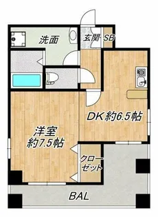 アビタシオン島之内【7階】の間取り
