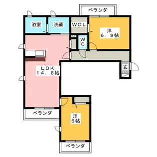 レフィシア【3階】の間取り
